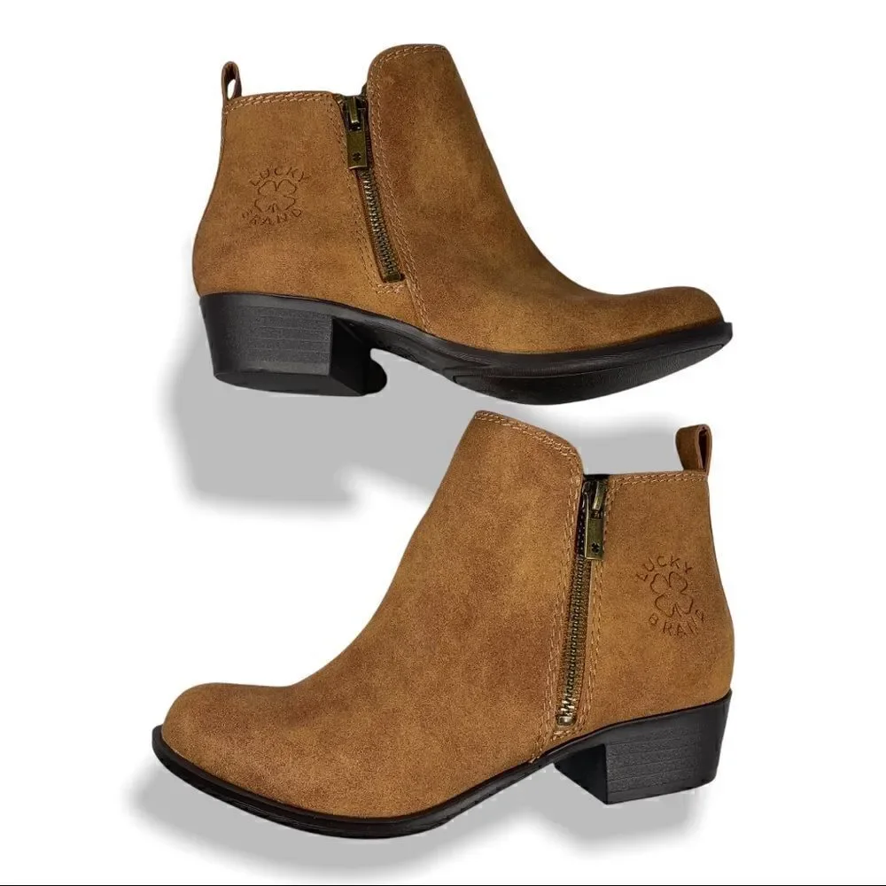 Lucky Brand Girls UG-BRONA Walnut Ankle Boots size 1 Kids